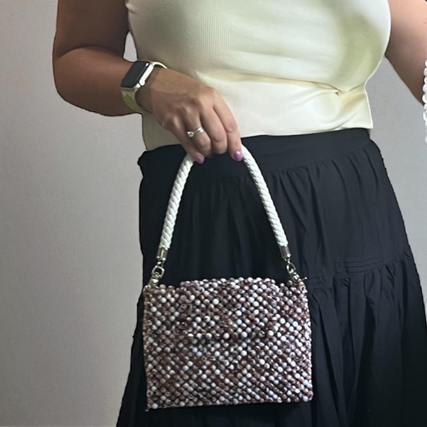 Handmade Beaded Bag: shoulder clutch