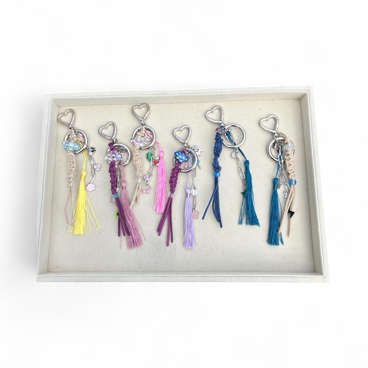 Bag charms: boho style keychains