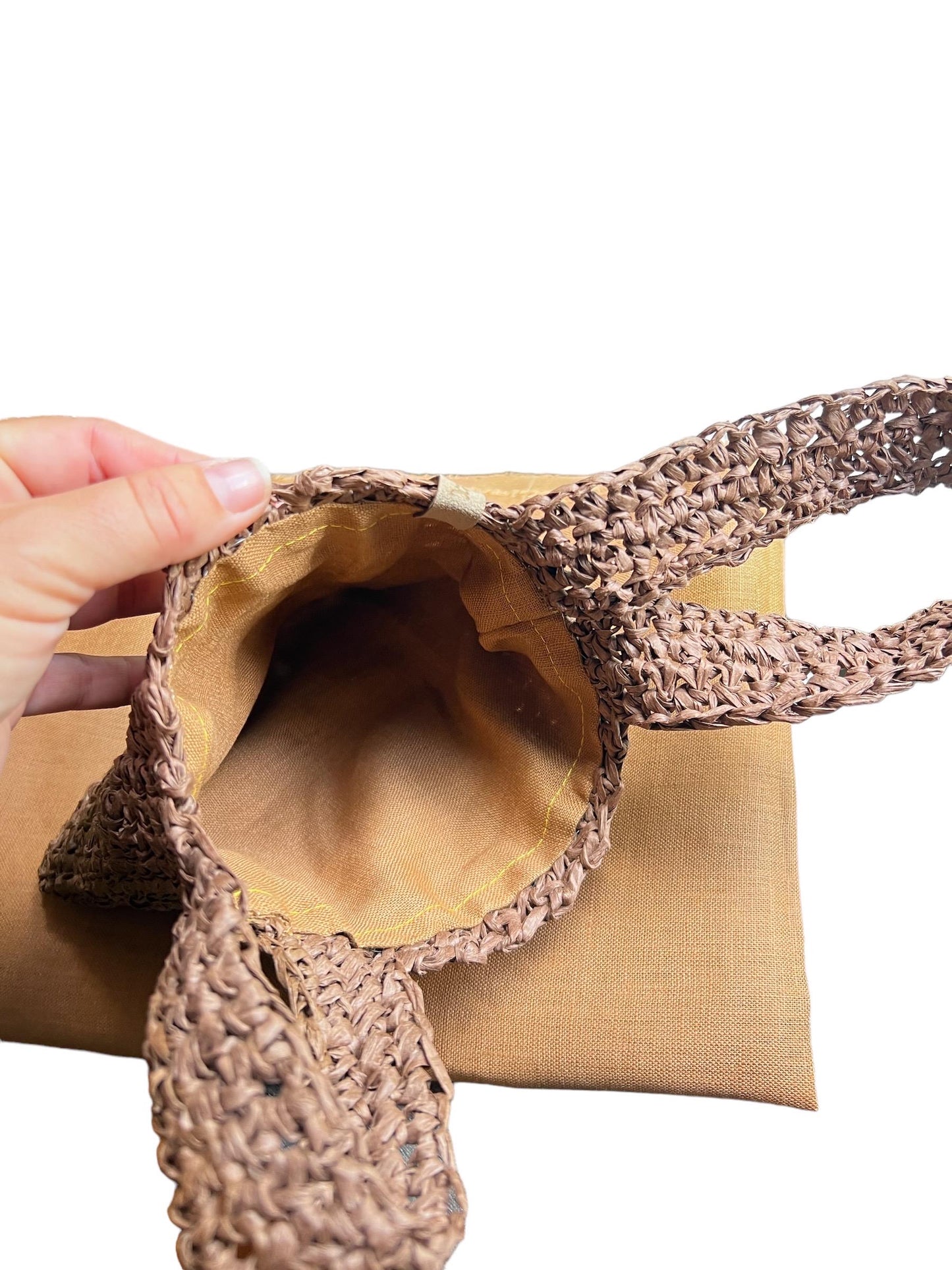 Hand Crocheted Raffia Knot Bag: Japanese Style Summer Bag