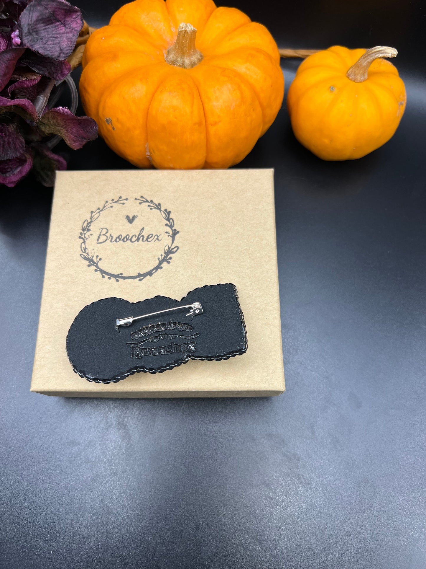 Halloween Boo Brooch: Beaded Sequin Pin, Funny Costume Accessory