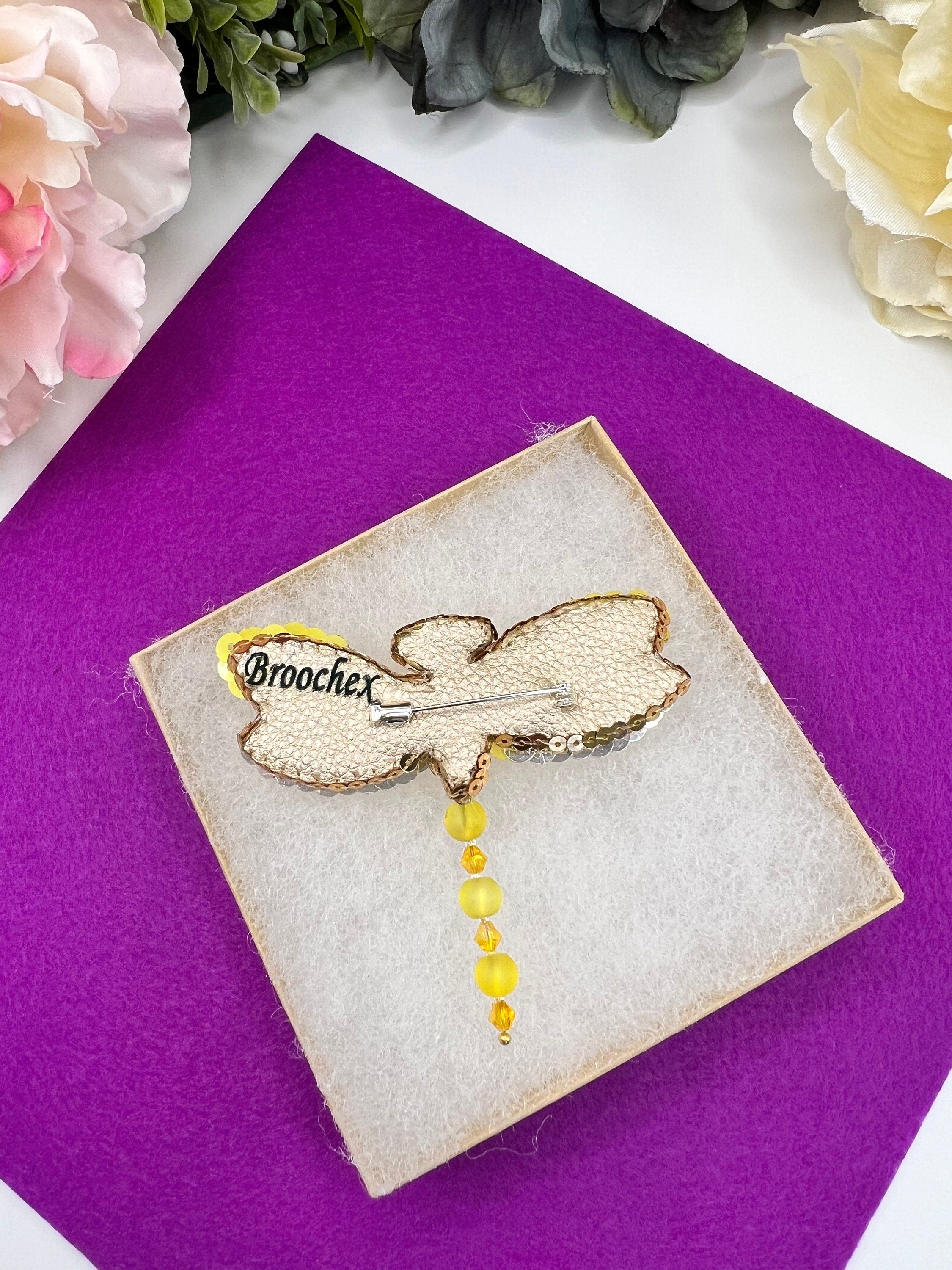 Beaded Dragonfly Pin: playful accent