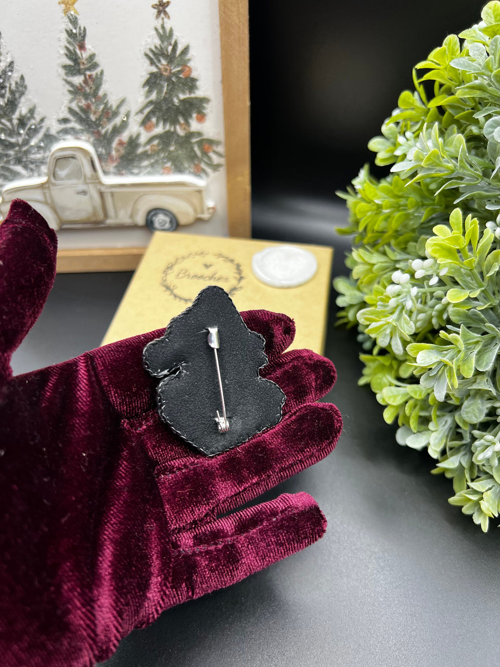 Handcrafted Grinch pin