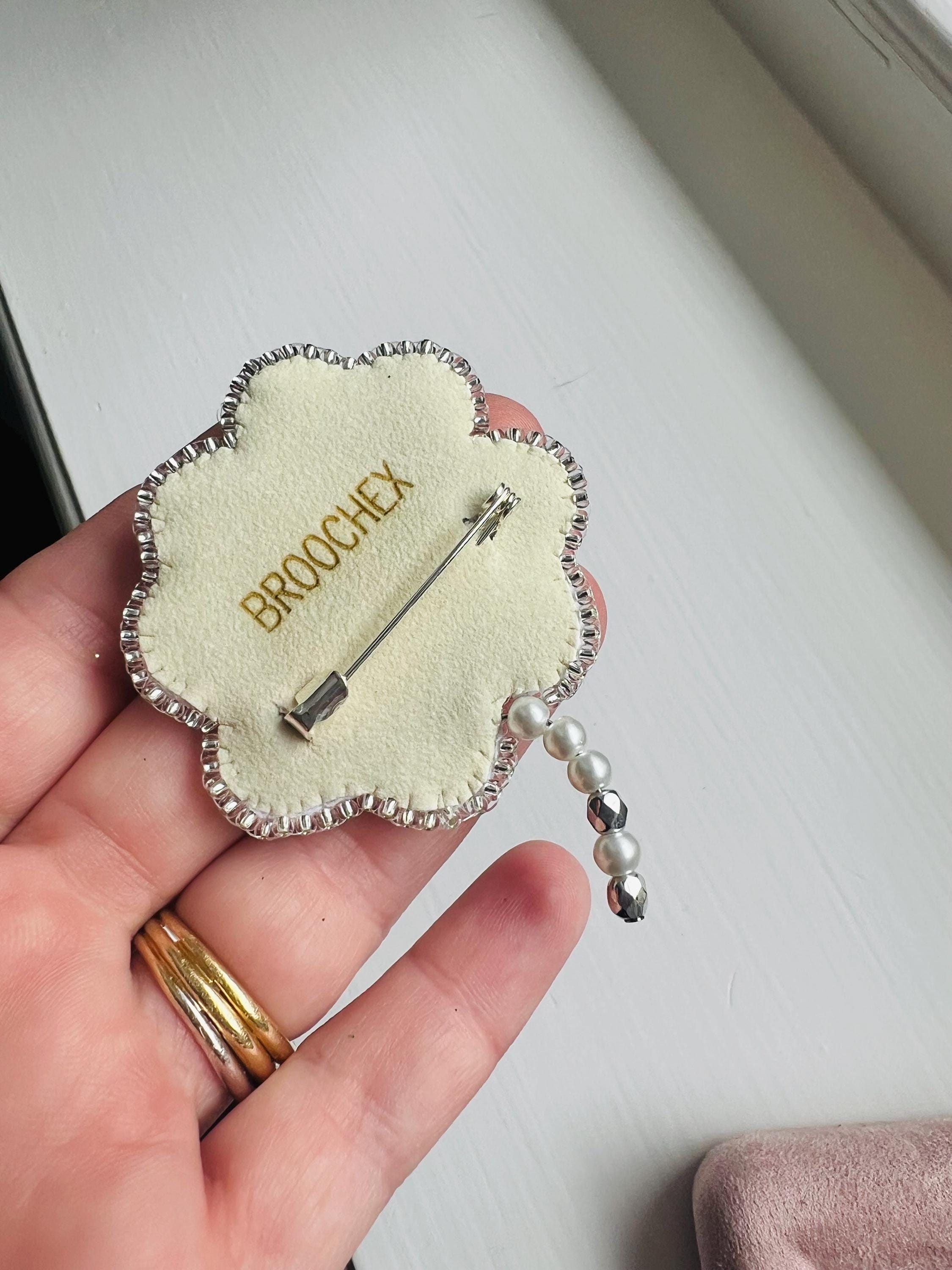 Freshwater Pearl Shamrock Pin: Lucky Crystal Brooch