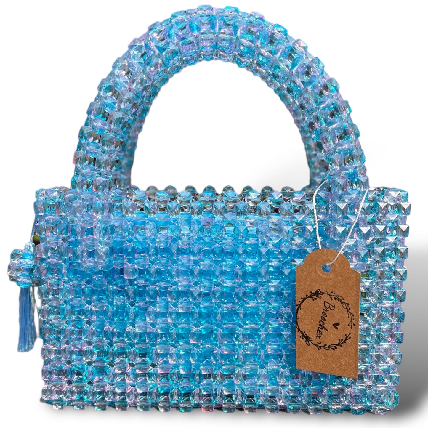 Acrylic Beaded Handwoven Handbag: Medium Summer Bag