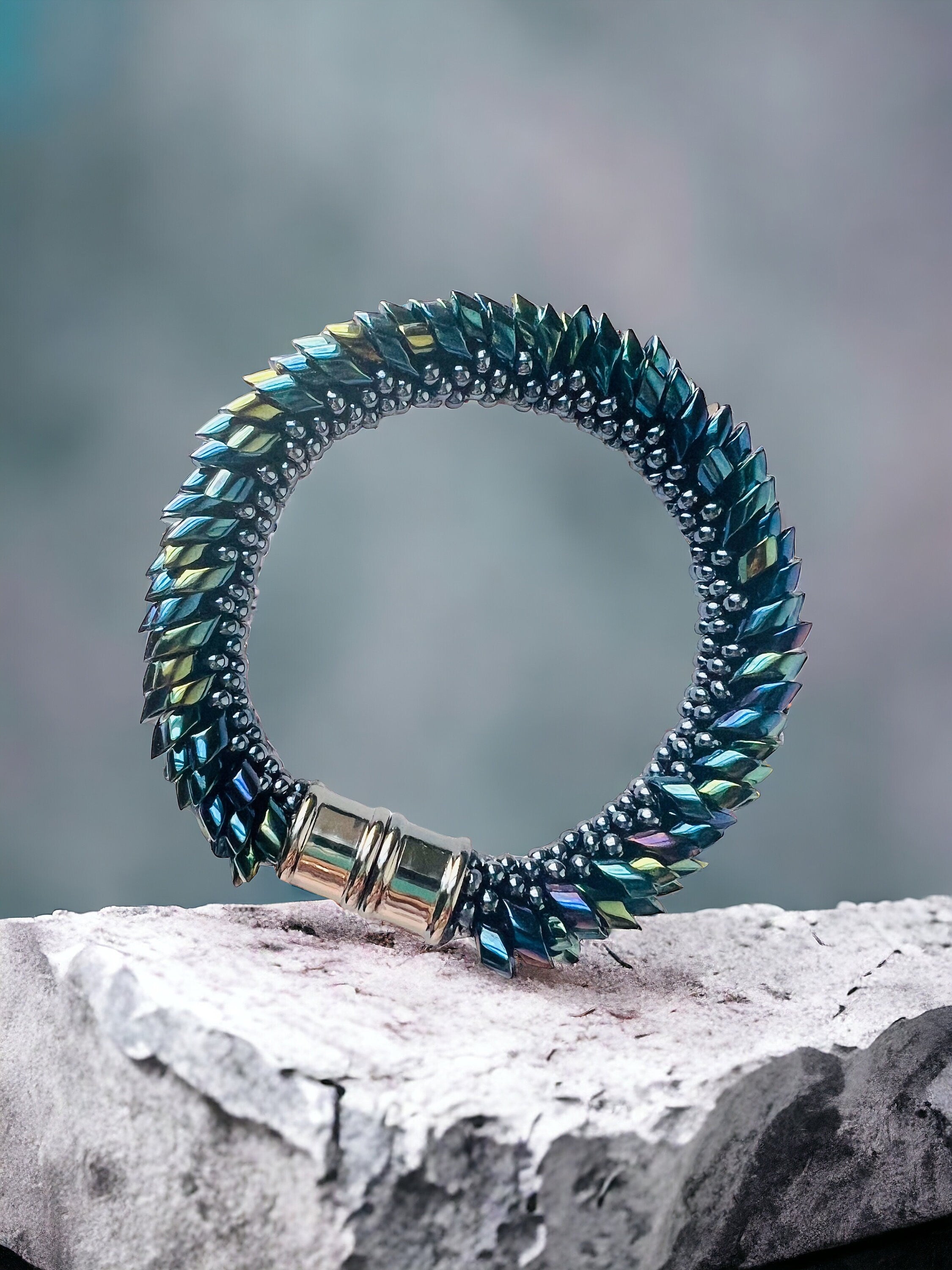 Dragon’s luster: Matagama beads bracelet inspired by Dragon scales