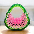 Handmade Beaded Bag: Modern Acrylic Summer Handbag