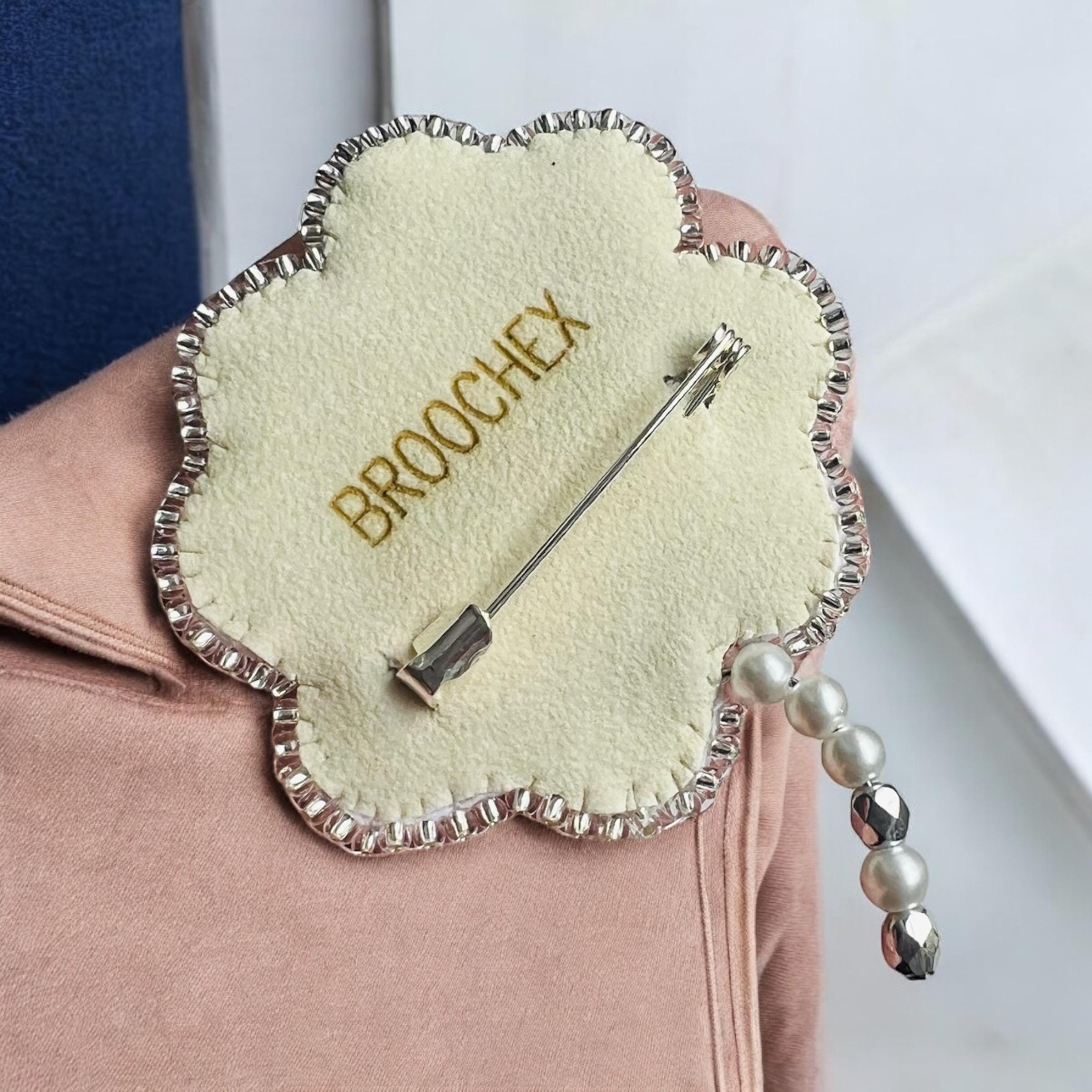 Freshwater Pearl Shamrock Pin: Lucky Crystal Brooch