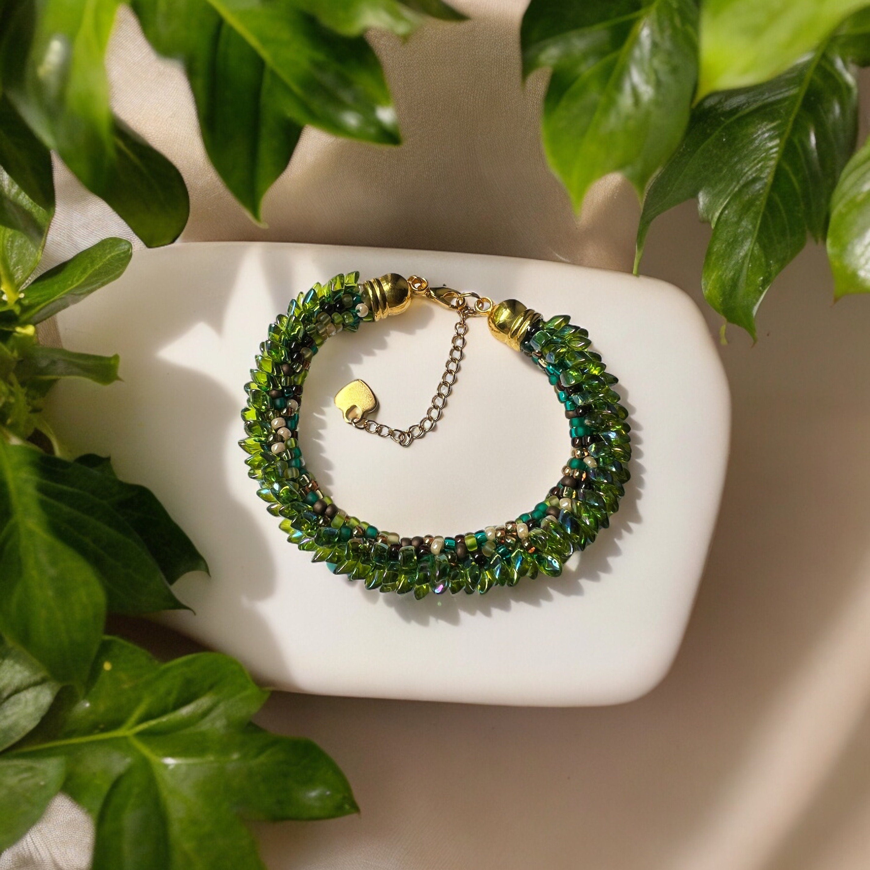Dragon’s luster: Matagama beads bracelet inspired by Dragon scales