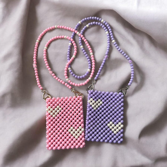 Beaded Phone Bag: Pearl Crossbody, Summer Clutch