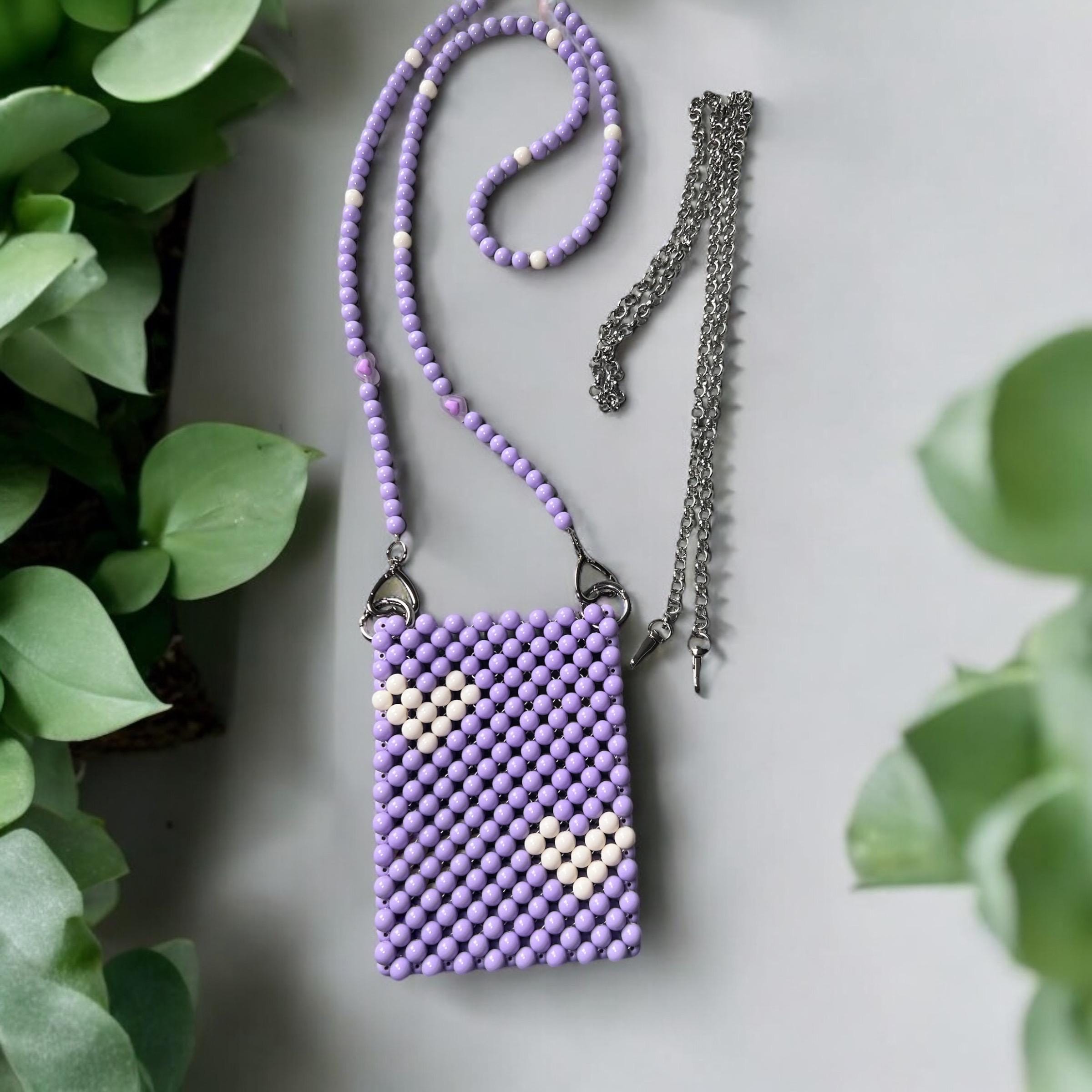 Beaded Phone Bag: Pearl Crossbody, Summer Clutch