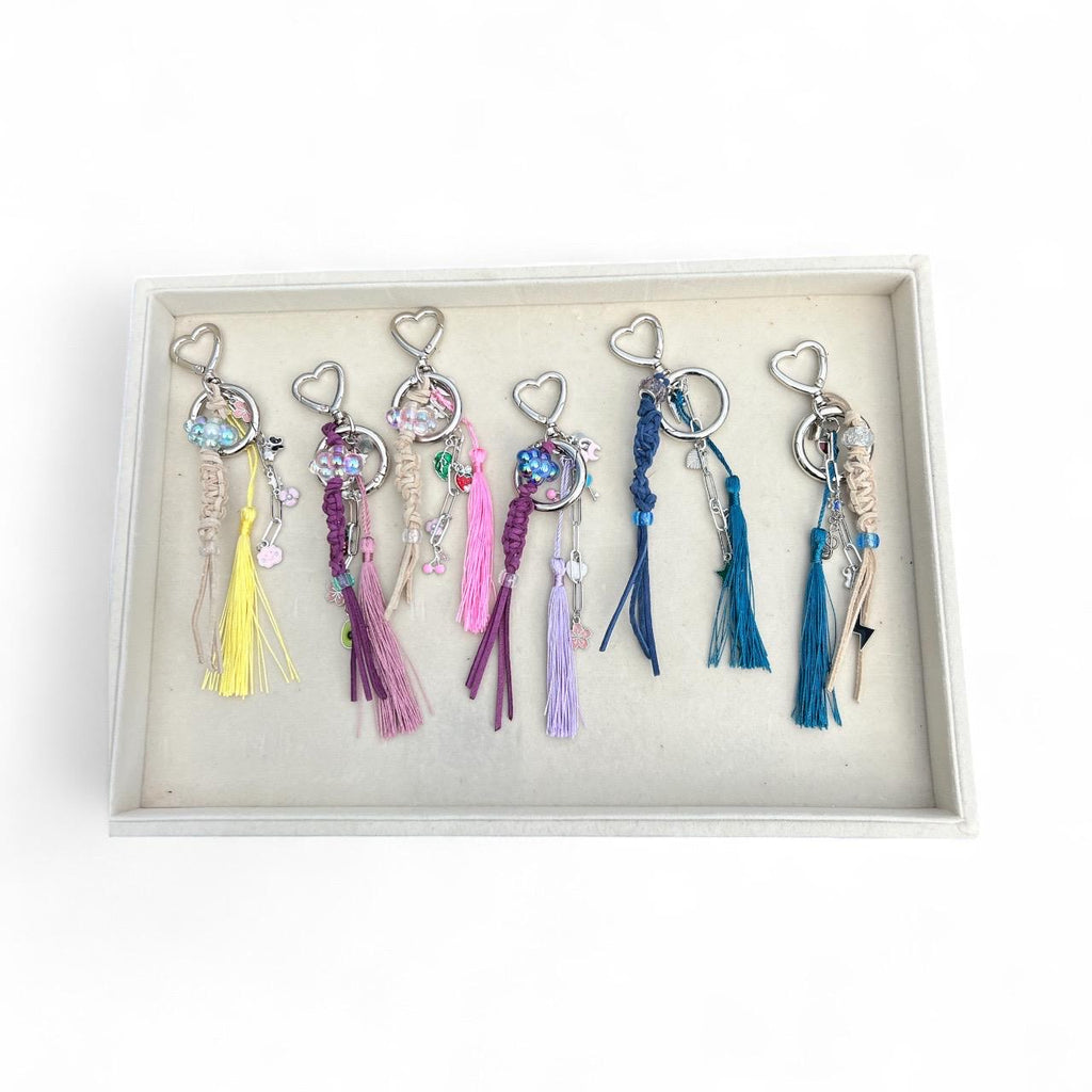 Bag charms: boho style keychains