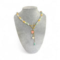 Candy waves collection: natural stone necklace with charms