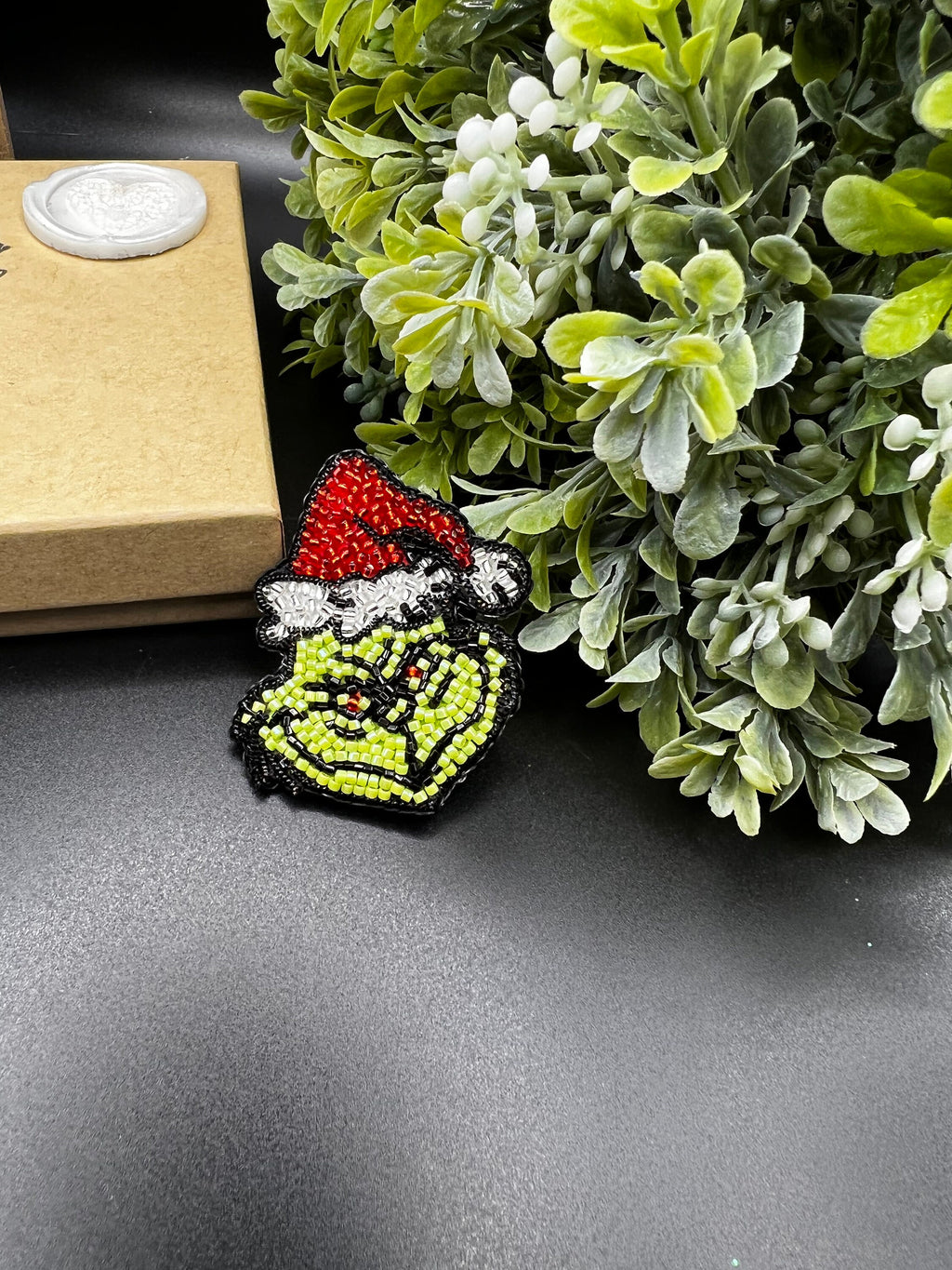 Handcrafted Grinch pin