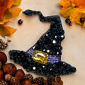 Crystal Witch Hat Brooch Pin: Halloween Costume Jewelry