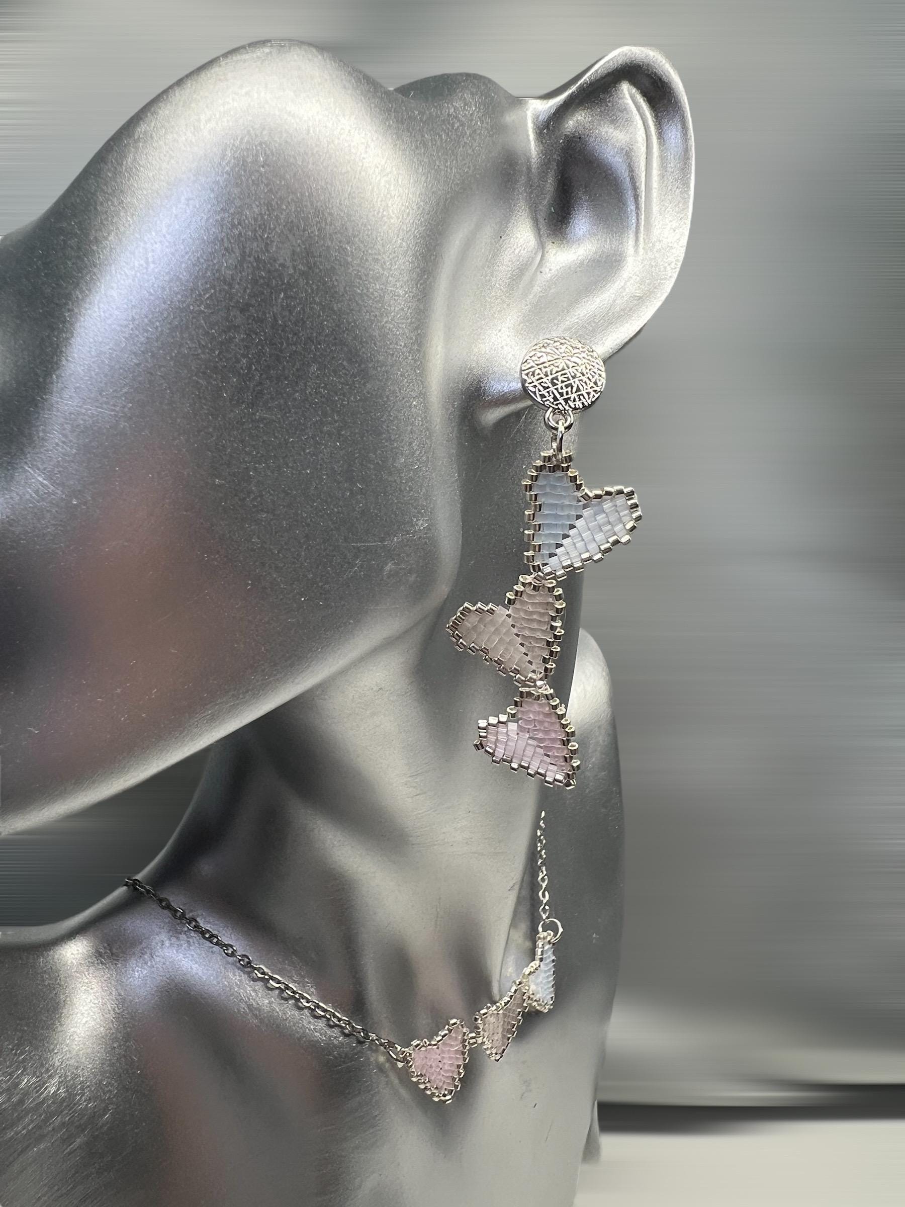 Stardust hearts trio, three hearts jewelry