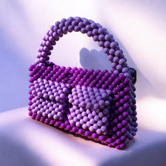 Handmade Acrylic Beaded Bag: Modern Summer Handbag