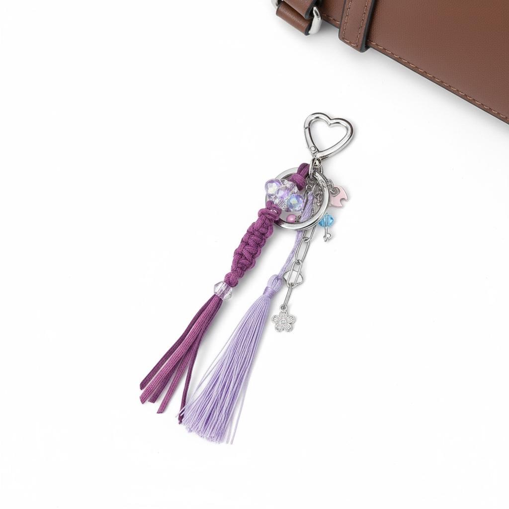 Bag charms: boho style keychains