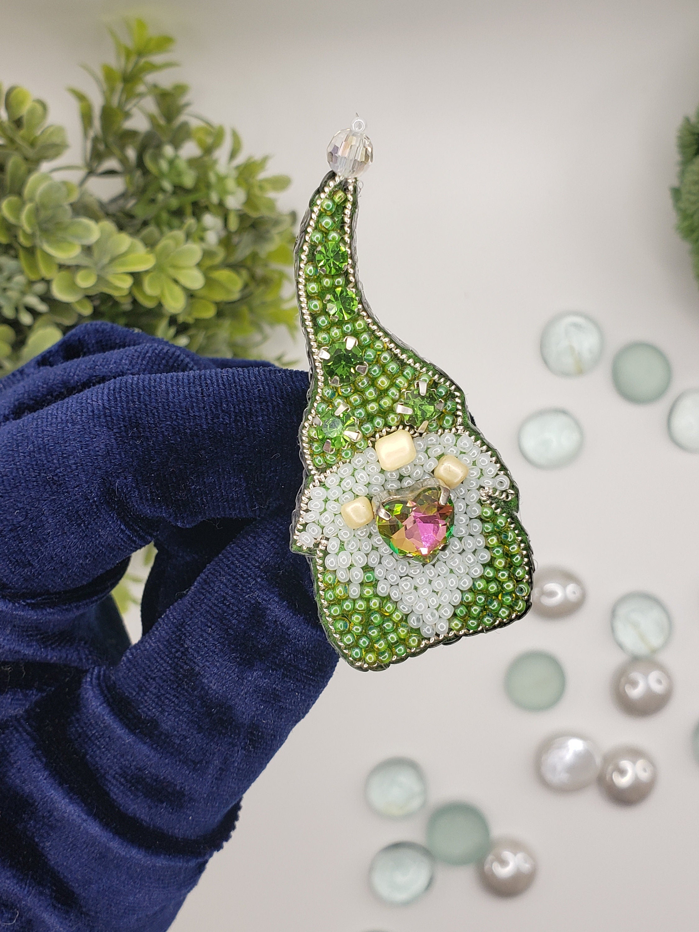 Handcrafted Leprechaun Gnome Brooch: Lucky charm pin