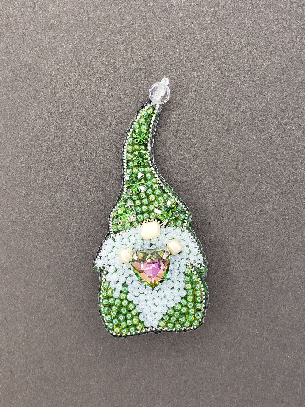 Handcrafted Leprechaun Gnome Brooch: Lucky charm pin