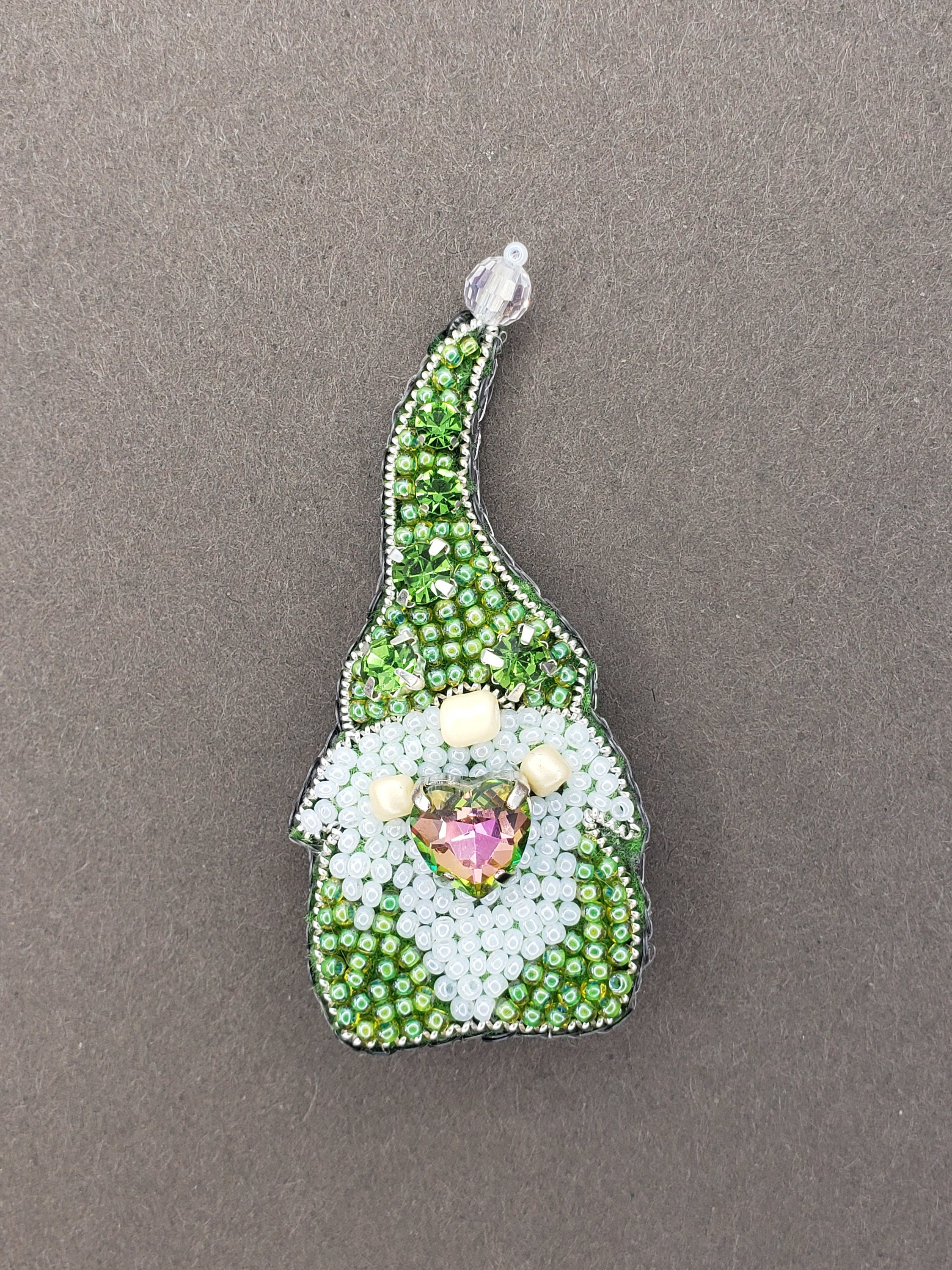 Handcrafted Leprechaun Gnome Brooch: Lucky charm pin