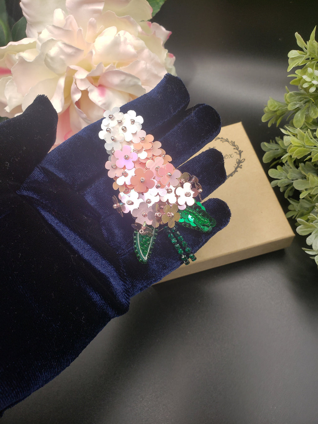 Pink Lilac flower, flower pin, purple jewelry, gift under 50