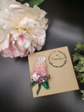 Pink Lilac flower, flower pin, purple jewelry, gift under 50