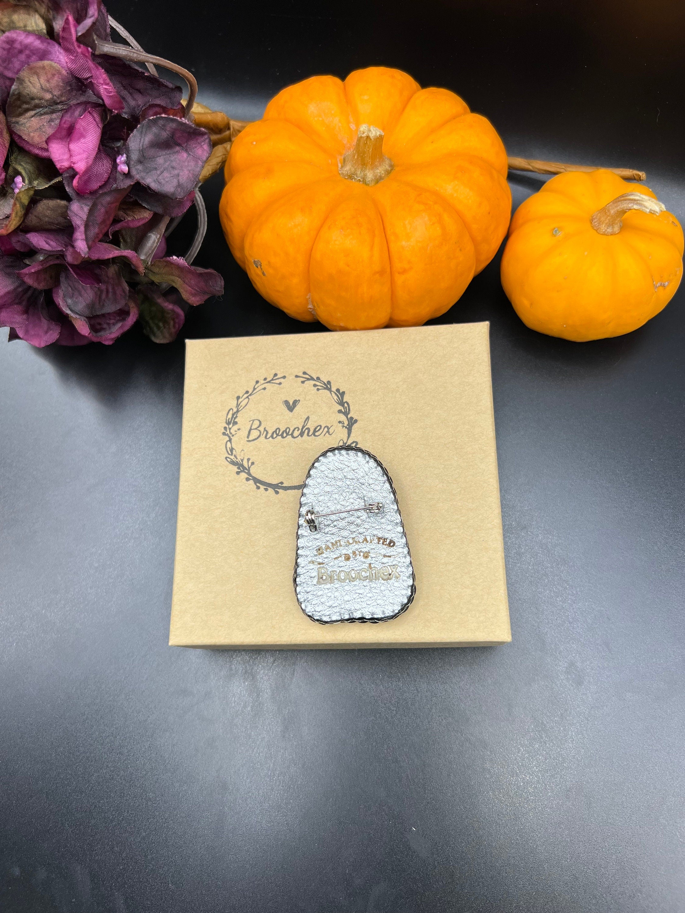 Handcrafted Ghost Brooch: Halloween Pin