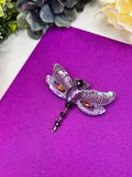 Beaded Dragonfly Pin: Miyuki Beads, Sequins, Crystals