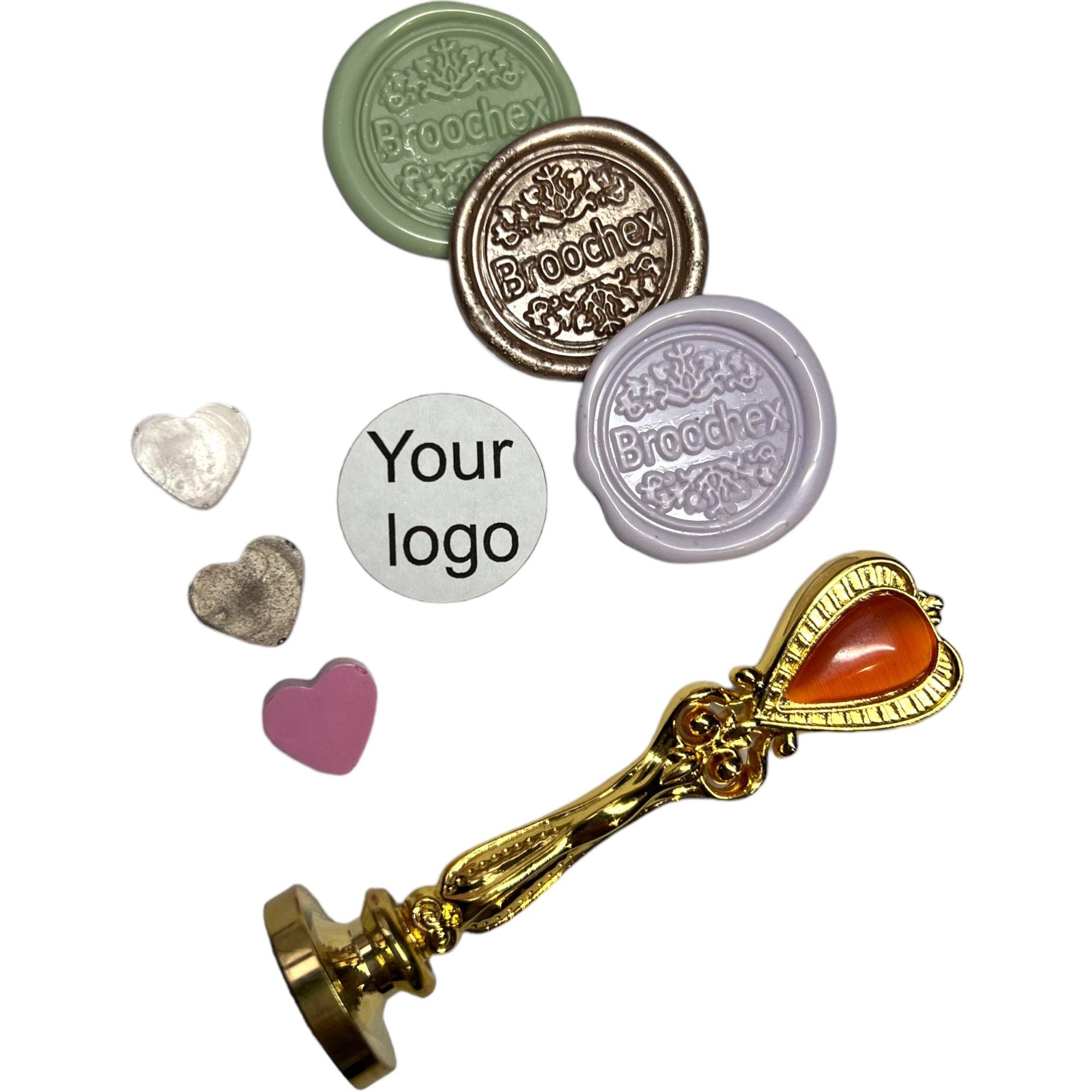 Custom Logo Wax Seals, Wedding Monogram, Business Branding