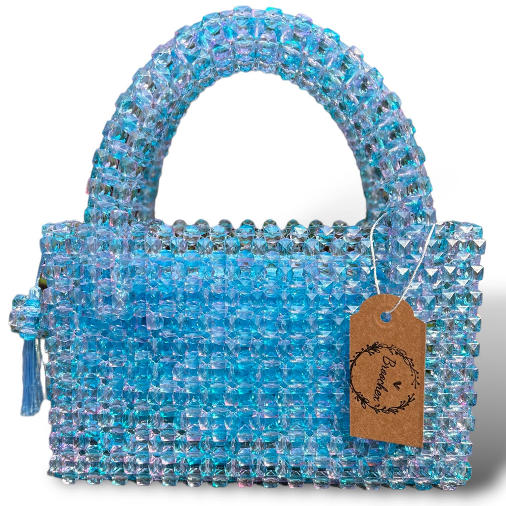 Acrylic Beaded Handwoven Handbag: Medium Summer Bag