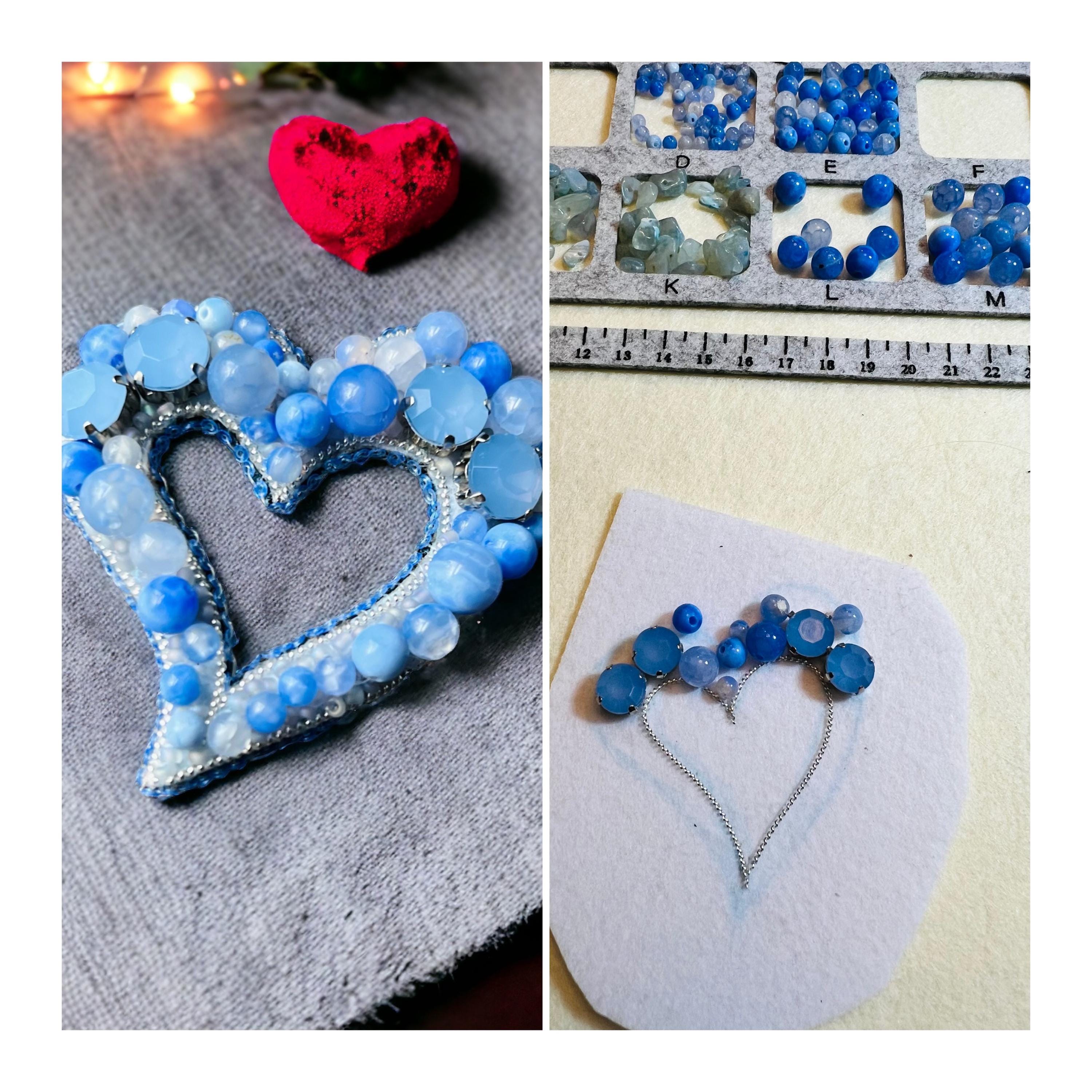 Custom Embroidered Brooch: Personalized Beaded Crystal Pin
