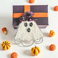 Beaded Ghost Pin – Spooky-Cute Halloween Accessory
