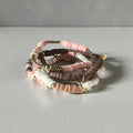 Polymer Clay Stacking Bracelets Set: Summer Elastic Beaded Jewelry