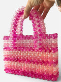 Acrylic Beaded Handwoven Handbag: Medium Summer Bag