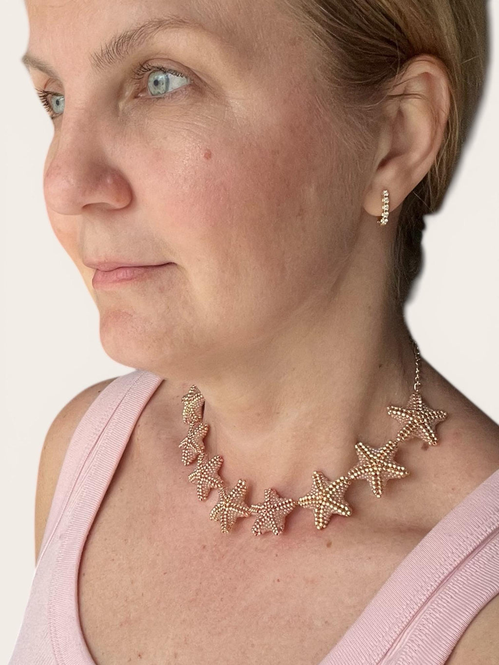 Starfish Beaded Necklace – Coastal Statement Jewelry