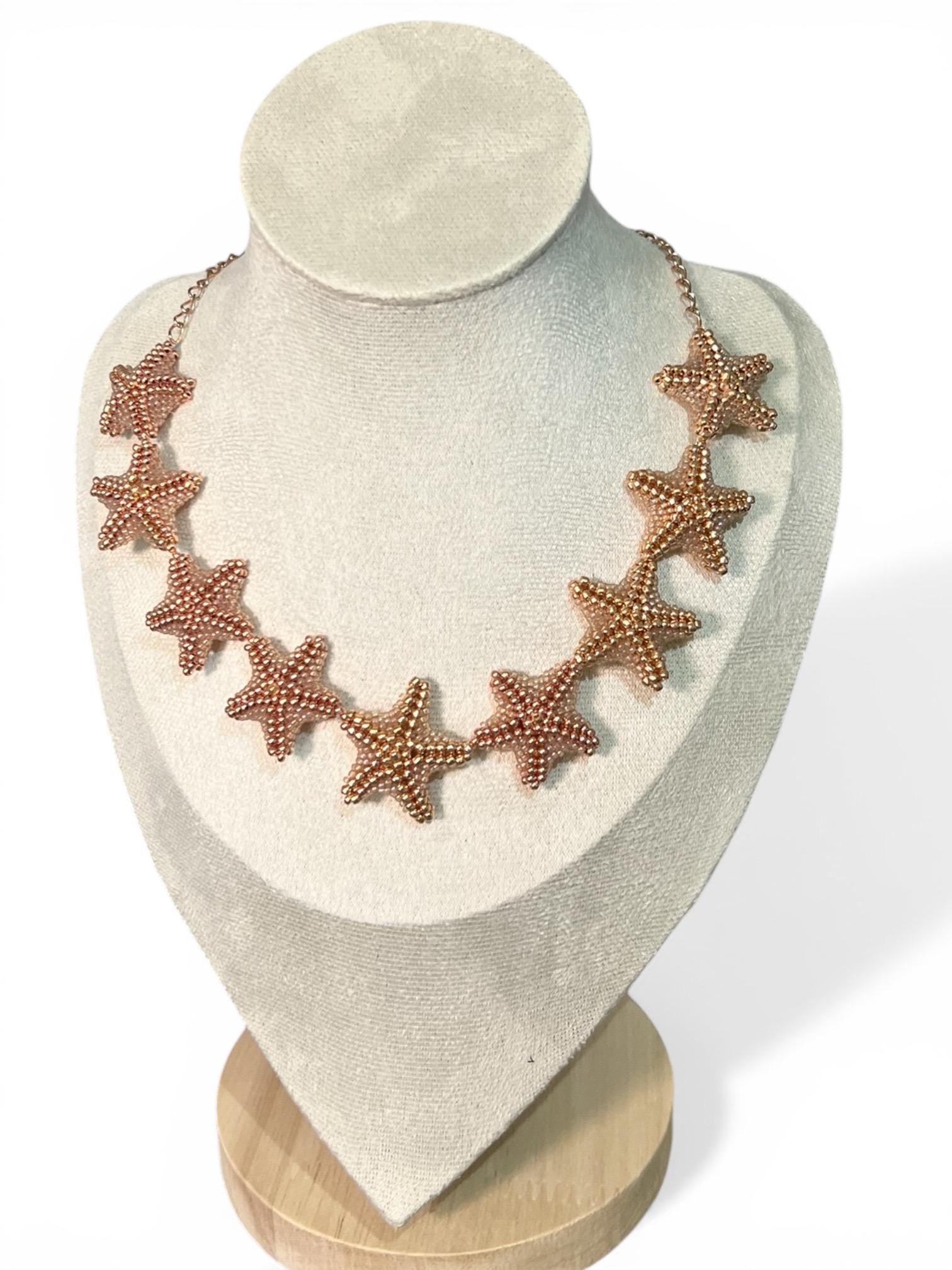Starfish Beaded Necklace – Coastal Statement Jewelry