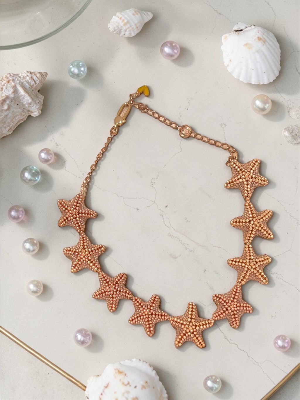 Starfish Beaded Necklace – Coastal Statement Jewelry