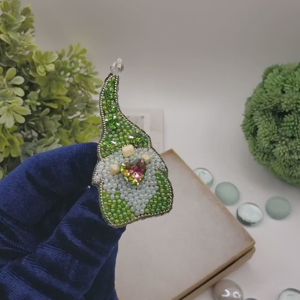 Handcrafted Leprechaun Gnome Brooch: Lucky charm pin